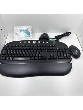 Logitech Wireless Internet Pro Tactile Cordless Keyboard Mouse Like New Y-RAJ56A
